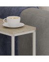 Tavolino da Salotto Lido effetto travertino con Struttura in Metallo Beige