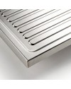 Lavello appoggio acciaio inox 80x50 cm una vasca e gocciolatoio destro SA216