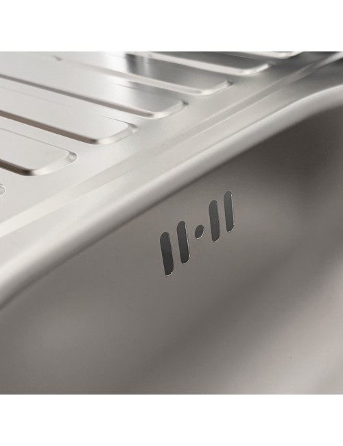 Lavello Appoggio Acciaio Inox 80x50 cm Una Vasca e Gocciolatoio DX SA216