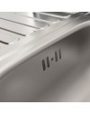 Lavello appoggio acciaio inox 80x50 cm una vasca e gocciolatoio destro SA216