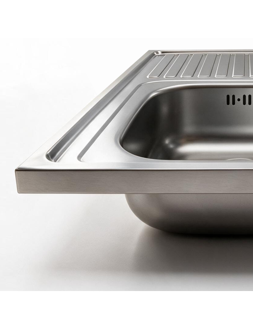 Lavello Appoggio Acciaio Inox 80x50 cm Una Vasca e Gocciolatoio SX SA216
