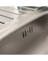 Lavello appoggio acciaio inox 80x50 cm una vasca e gocciolatoio sinistro SA216