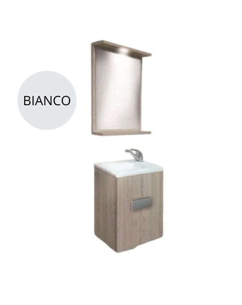 Mobile bagno sospeso Charlie colore bianco 42x24x65H
