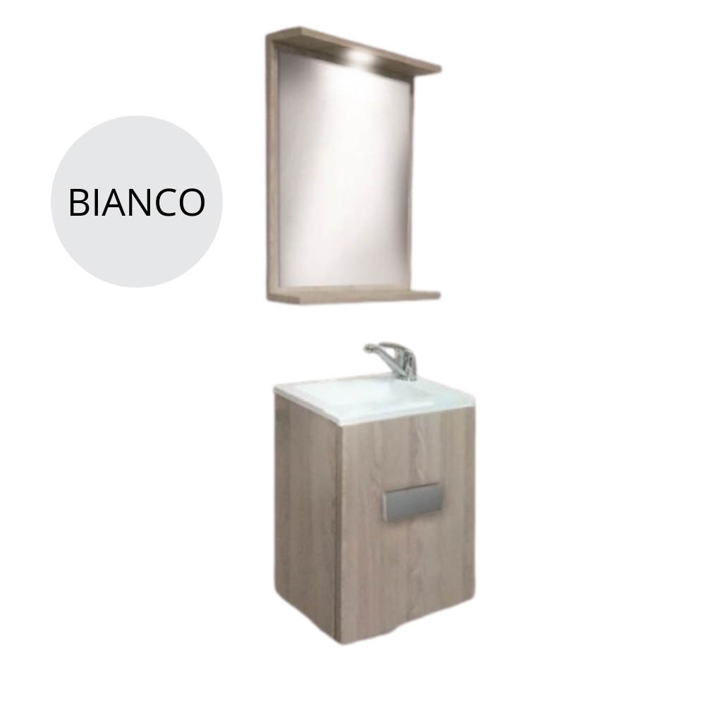 Mobile bagno sospeso Charlie colore bianco 42x24x65H