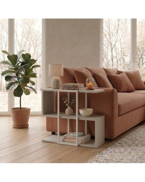 Tavolino da Salotto Homia finitura Cashmere con Struttura ad S