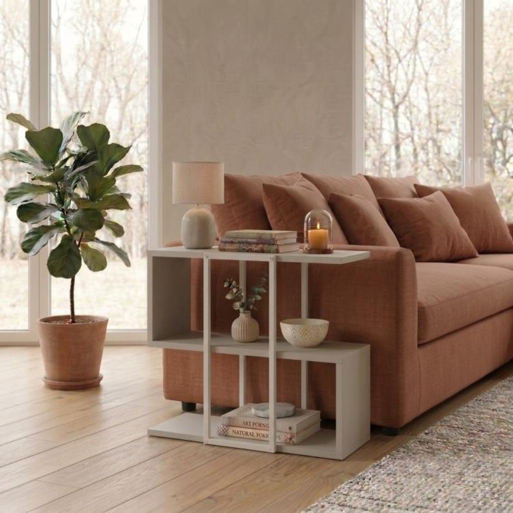 Tavolino da Salotto Homia finitura Cashmere con Struttura ad S