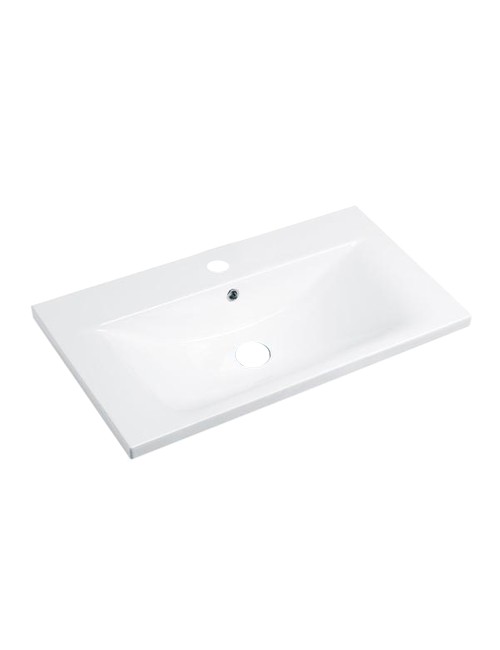 Lavabo consolle d'appoggio in ceramica bianco 81x46.5x18H PLAT840-80