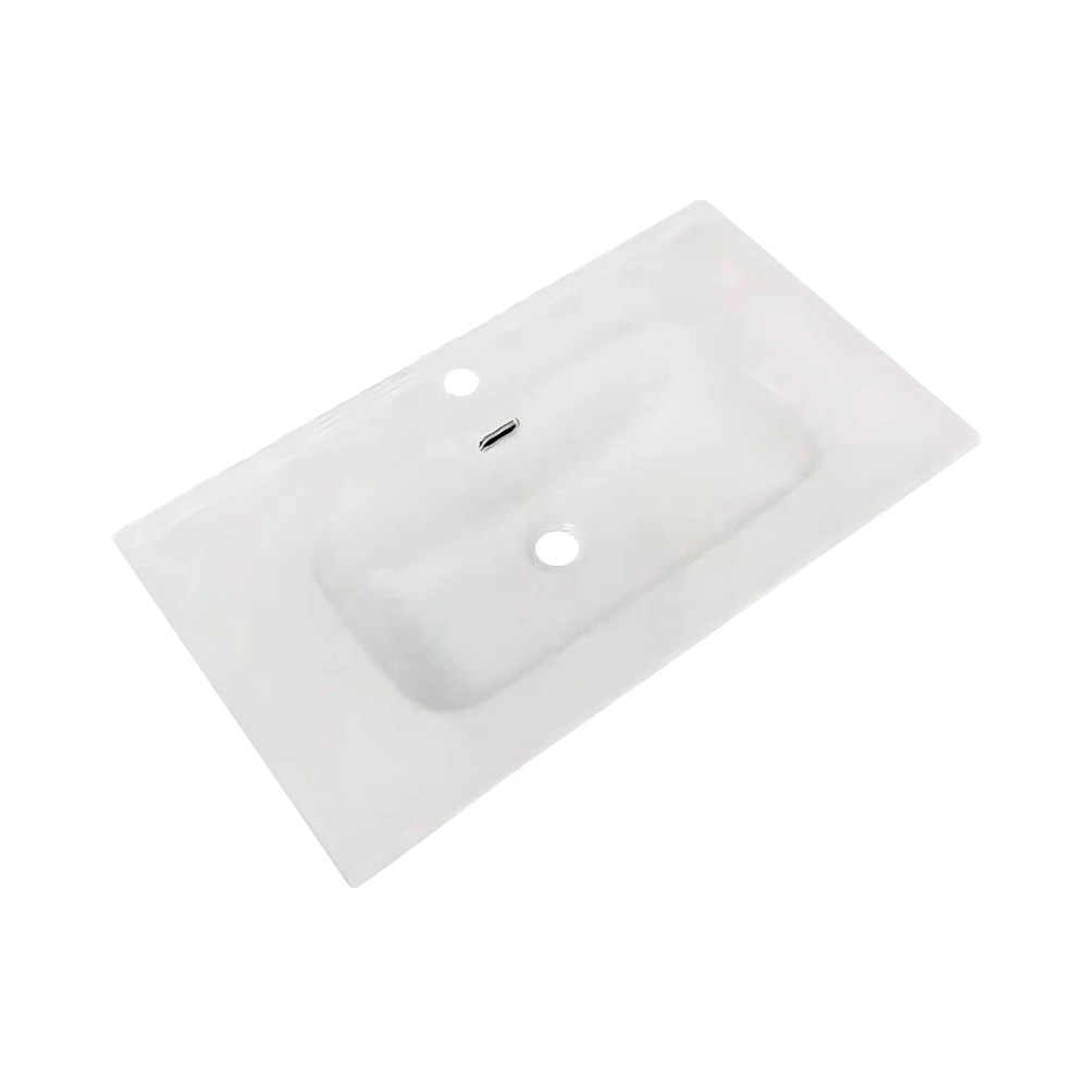 Lavabo consolle d'appoggio in ceramica bianco 81x46.5x17H VA836-80