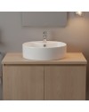 Lavabo da appoggio rotondo 1 vasca in ceramica bianco lucido 46x46 – Modello LAV618