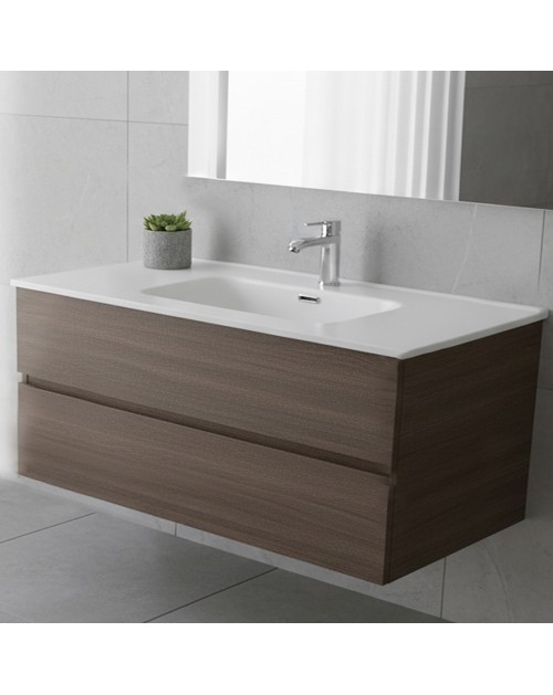 Lavabo da appoggio 1 vasca in ceramica per bagno bianco lucido 101x46,5 – Modello LAV9100S