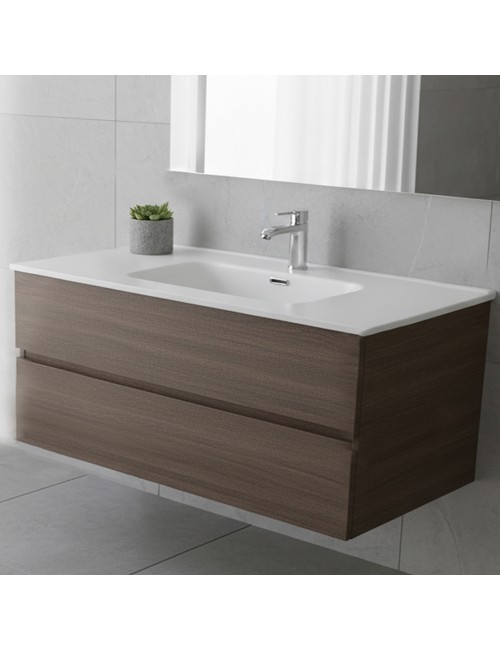 Lavabo da appoggio 1 vasca in ceramica per bagno bianco lucido 101x46,5 – Modello LAV9100S