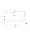 Lavabo da appoggio 1 vasca in ceramica per bagno bianco lucido 101x46,5 – Modello LAV9100S