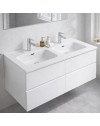 Lavabo 2 vasche da appoggio in ceramica bianco lucido 121– Modello LAV9120DS