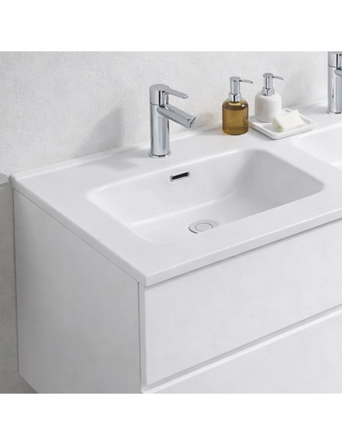 Lavabo 2 vasche da appoggio in ceramica bianco lucido 121– Modello LAV9120DS