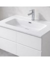 Lavabo da appoggio 1 vasca in ceramica per bagno bianco lucido 71x46,5 – Modello LAV9070S