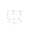 Lavabo da appoggio 1 vasca in ceramica per bagno bianco lucido 71x46,5 – Modello LAV9070S