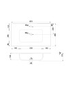 Lavabo da appoggio 1 vasca in ceramica per bagno bianco lucido 91x46,5 – Modello LAV9080S