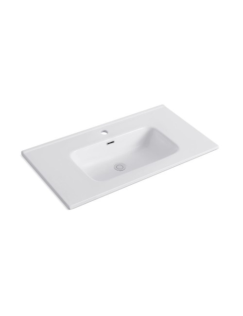 Lavabo da appoggio 1 vasca in ceramica bianco lucido 91x46,5– Modello LAV9090S