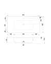 Lavabo da appoggio 1 vasca in ceramica bianco lucido 91x46,5– Modello LAV9090S