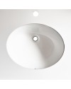 Lavabo da incasso YJ12250 con top in pietra sinterizzata e vasca in ceramica bianco lucido