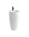 Lavabo freestanding rotondo in ceramica bianco lucido 50x50xH86 – Modello LAV203