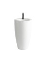 Lavabo freestanding rotondo in ceramica bianco lucido 50x50xH86 – Modello LAV203