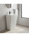Lavabo freestanding rettangolare in ceramica bianco 53x46,5x86,5 – Modello LAV303