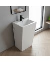 Lavabo freestanding rettangolare in ceramica bianco 53x46,5x86,5 – Modello LAV303