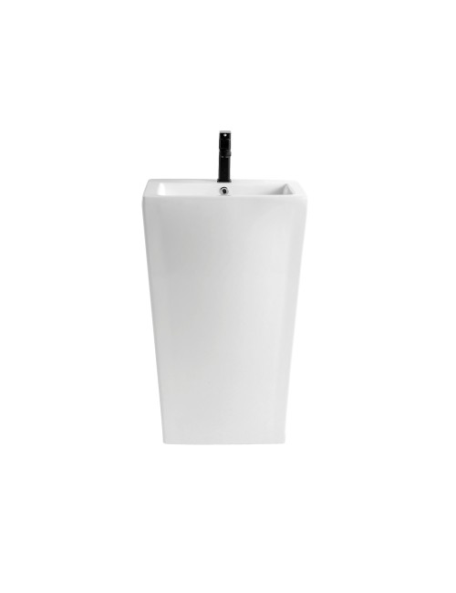 Lavabo freestanding rettangolare in ceramica bianco 53x46,5x86,5 – Modello LAV303