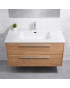 Lavabo Bulnes100 in Ceramica Bianco Lucido 101 cm – Eleganza Essenziale per il Bagno