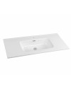 Lavabo Bulnes100 in Ceramica Bianco Lucido 101 cm – Eleganza Essenziale per il Bagno