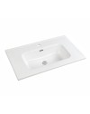 Lavabo Bulnes70 in Ceramica Bianco Lucido 71 cm – Eleganza Essenziale per il Bagno