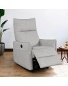 Poltrona Relax Melany con Recliner Elettrico in Tessuto Grigio – Comfort e Innovazione