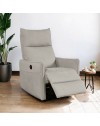 Poltrona Relax Melany con Recliner Elettrico in Tessuto Beige – Comfort e Innovazione