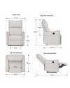 Poltrona Relax Melany con Recliner Elettrico in Tessuto Beige – Comfort e Innovazione