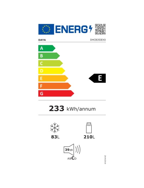 Frigorifero combinato Daya DHCB35IEX0 inverter TOTAL NO FROST 293 litri total inox classe E