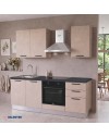 Cucina completa Taurusnew 195 cm Cashmere con Elettrodomestici e Piano Induzione | Industrie Valentini