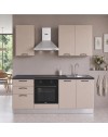Cucina completa Taurusnew 195 cm Cashmere con Elettrodomestici e Piano Induzione | Industrie Valentini
