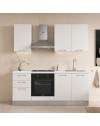 Cucina completa Taurusnew 195 cm Bianco Poro Chiuso con Elettrodomestici | Industrie Valentini