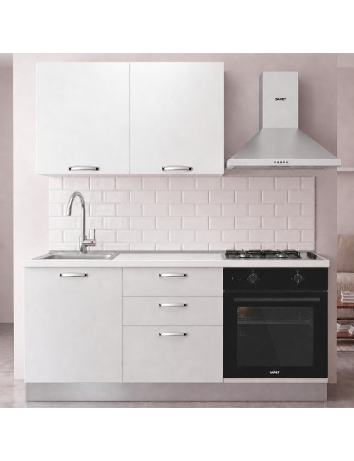 Cucina completa Astinew180 cm Bianco con Elettrodomestici | Industrie Valentini