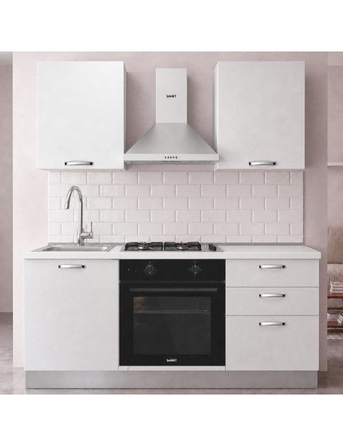 Cucina completa Astinew180 cm Bianco con Elettrodomestici | Industrie Valentini