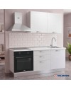 Cucina completa Astinew180 cm Bianco con Elettrodomestici e piano a induzione | Industrie Valentini