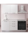 Cucina completa Astinew180 cm Bianco con Elettrodomestici e piano a induzione | Industrie Valentini