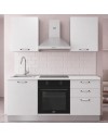 Cucina completa Astinew180 cm Bianco con Elettrodomestici e piano a induzione | Industrie Valentini