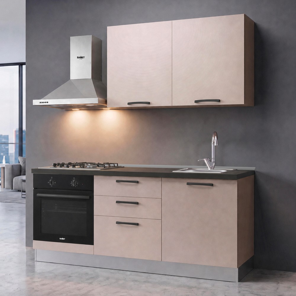 Cucina completa Astinew180 cm Cashmere con Elettrodomestici | Industrie Valentini