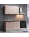 Cucina completa Astinew180 cm Cashmere con Elettrodomestici e piano a induzione | Industrie Valentini