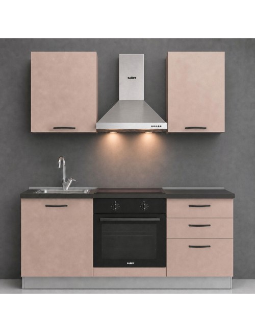 Cucina completa Astinew180 cm Cashmere con Elettrodomestici e piano a induzione | Industrie Valentini