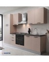 Cucina completa Asti255 cm Cashmere con Elettrodomestici | Industrie Valentini