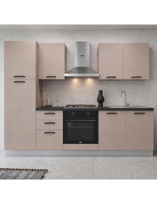 Cucina completa Asti255 cm Cashmere con Elettrodomestici | Industrie Valentini