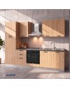 Cucina completa Asti255 cm Rovere Lis con Elettrodomestici | Industrie Valentini